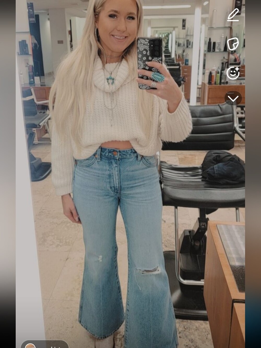Wrangler Light Blue High-Rise Flare Jeans